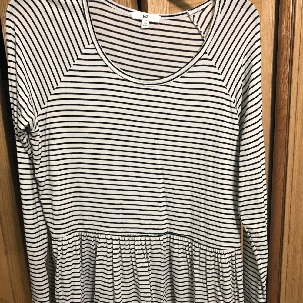 BP Nordstrom stripe peplum top